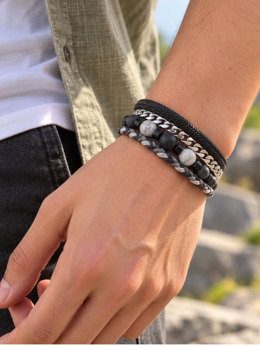 Black 4 layer bracelet