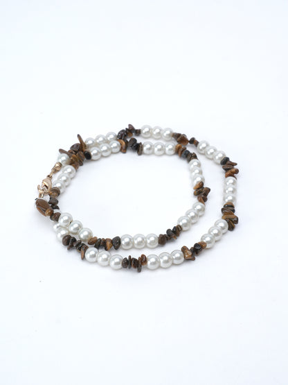Mocha Pearl Duo Necklace