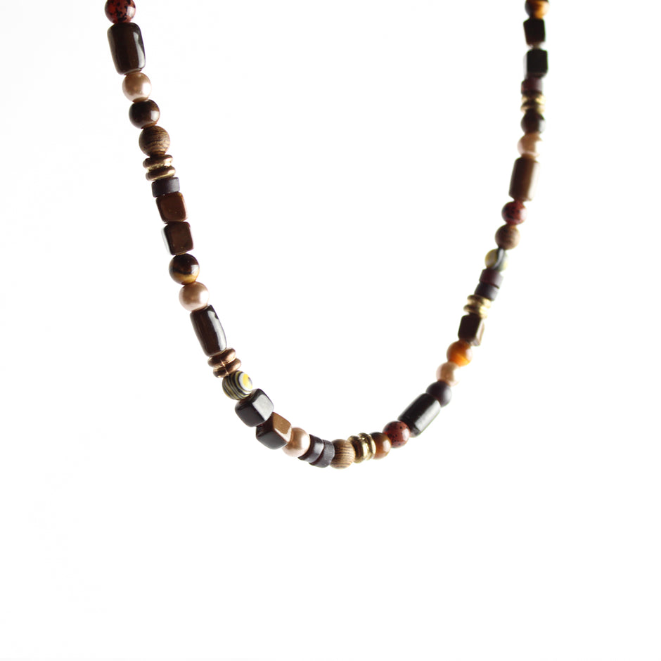 Brown Multibeaded  Necklace main image 0