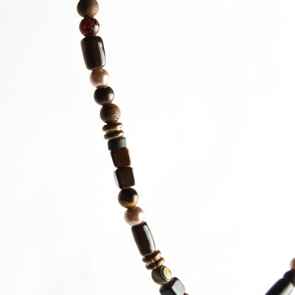 Brown Multibeaded  Necklace