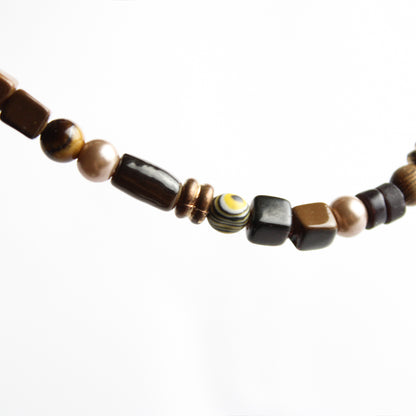 Brown Multibeaded  Necklace