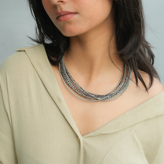 Iced - Ash Beaded Necklace