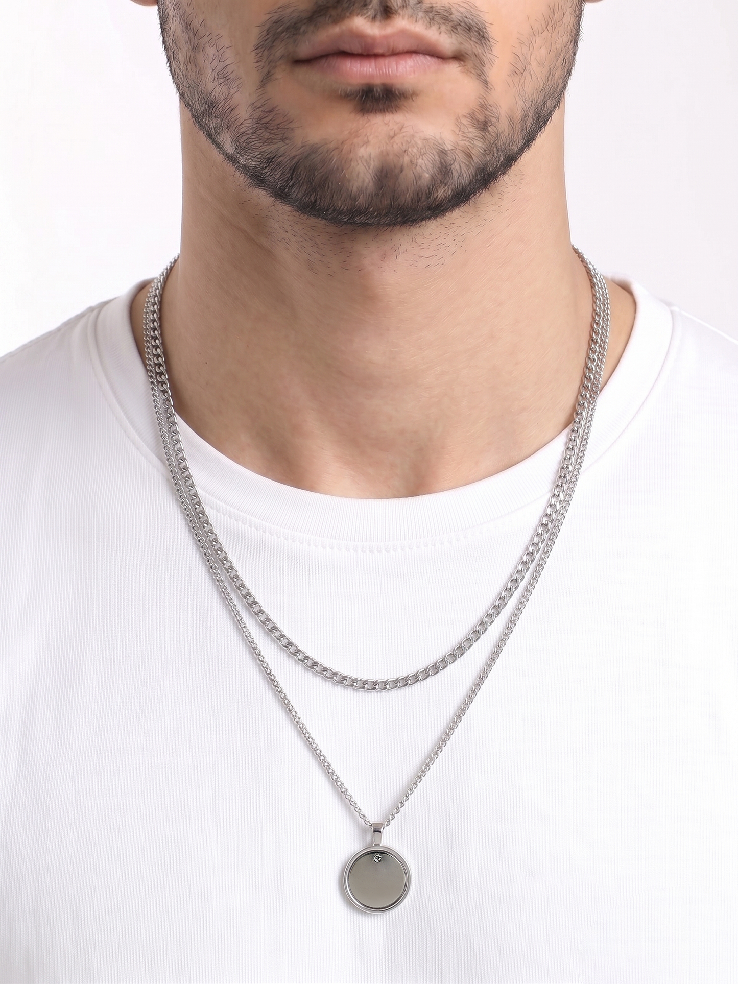 Layered Coin Pendant Necklace