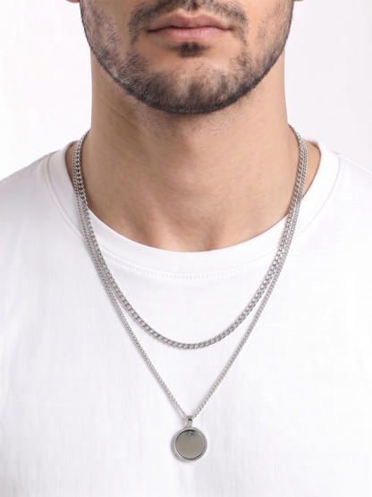 Layered Coin Pendant Necklace