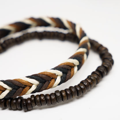 Woodland Threads with Mocha beads Bracelet