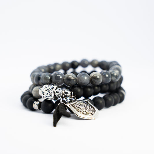 Silver Eclipse Bracelet Stack