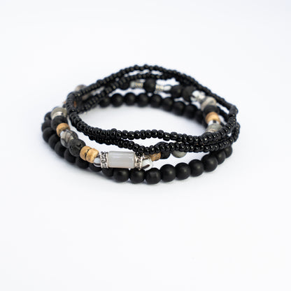 Neon Steel Bracelet Stack