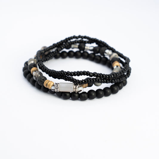 Neon Steel Bracelet Stack