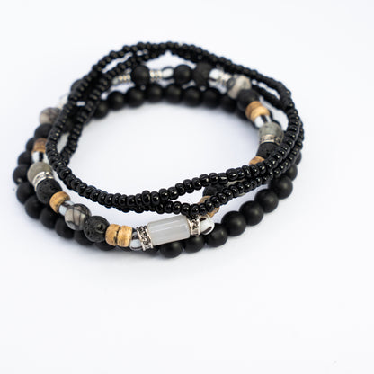 Neon Steel Bracelet Stack