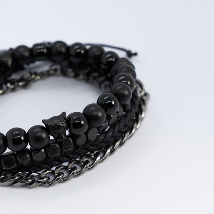 Serpent stone Bracelet stack