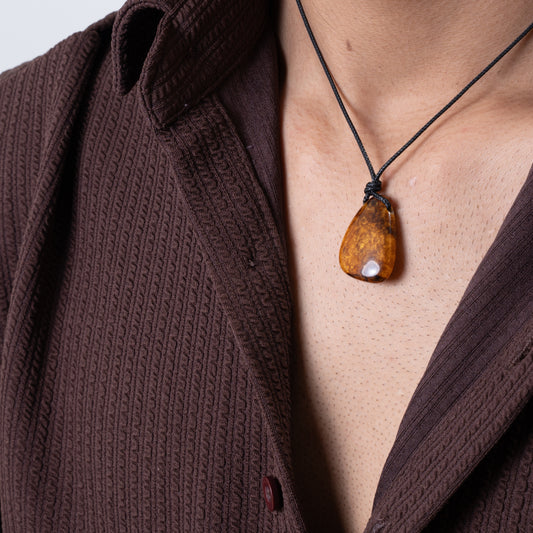 Amber Flame Necklace