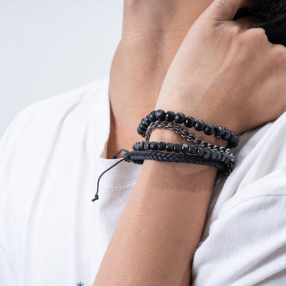 Serpent stone Bracelet stack