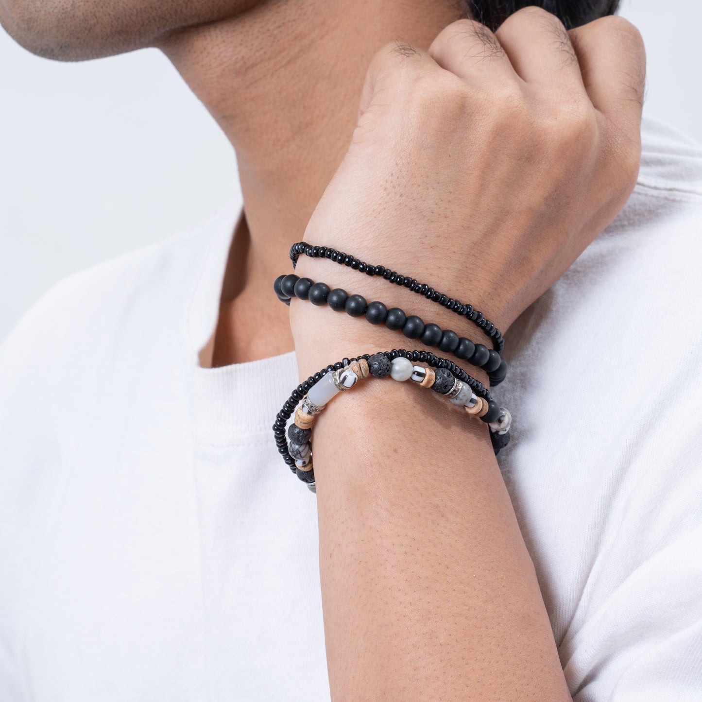 Neon Steel Bracelet Stack