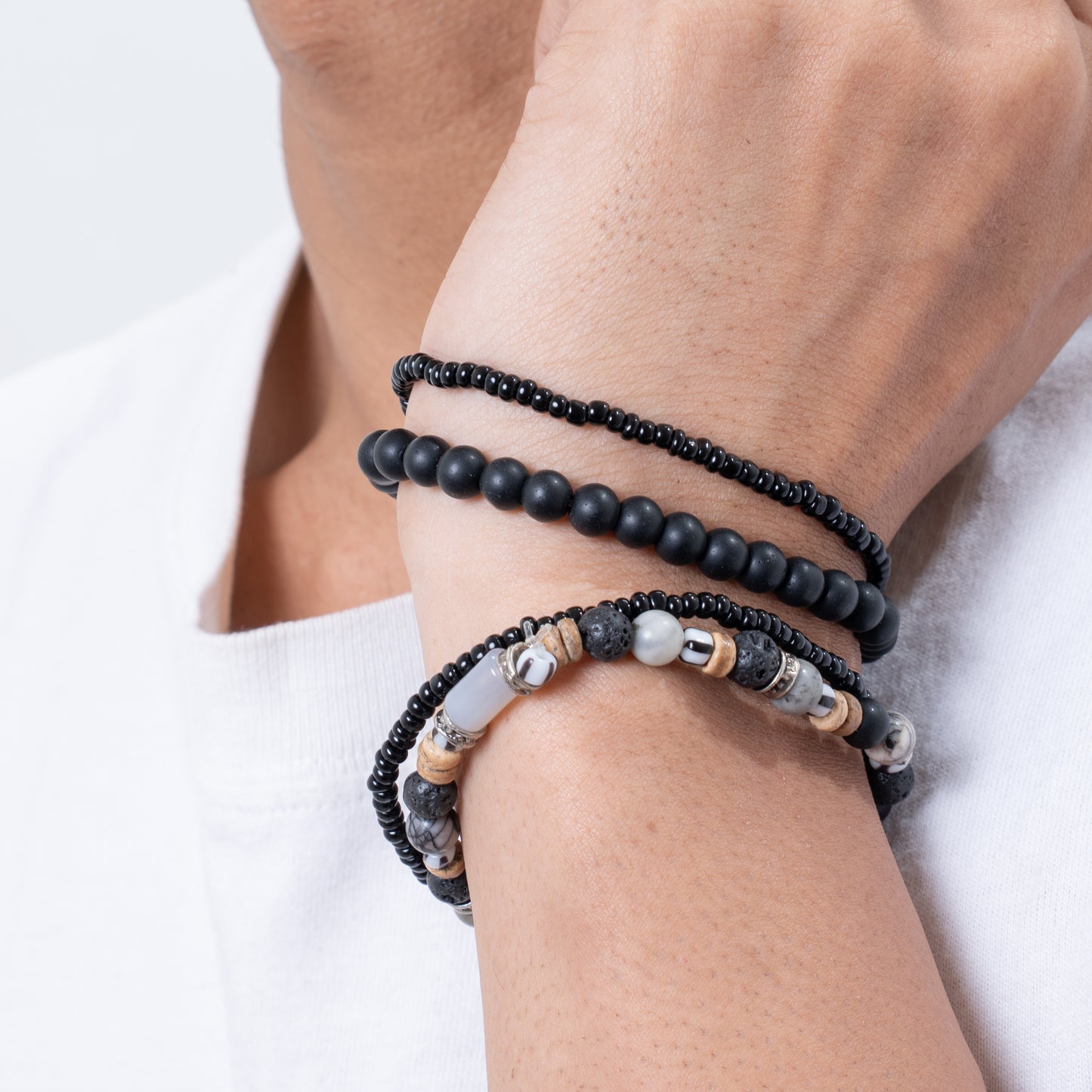 Neon Steel Bracelet Stack