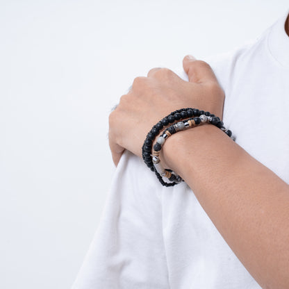 Neon Steel Bracelet Stack
