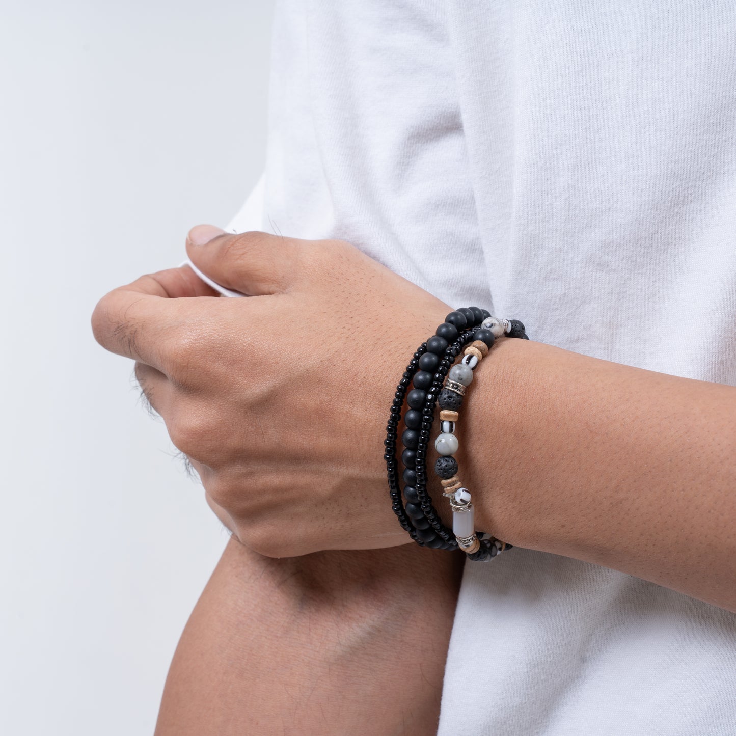 Neon Steel Bracelet Stack