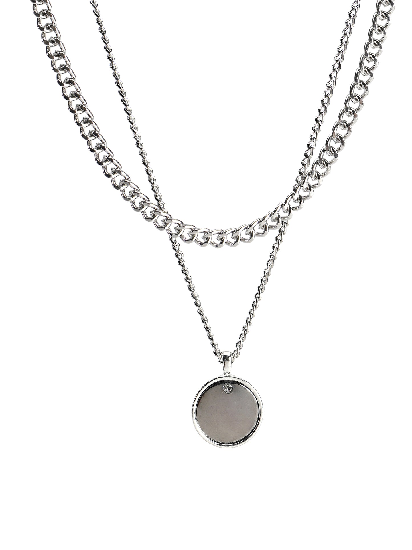 Layered Coin Pendant Necklace
