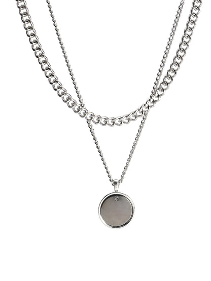 Layered Coin Pendant Necklace