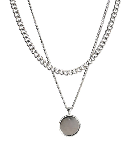 Layered Coin Pendant Necklace