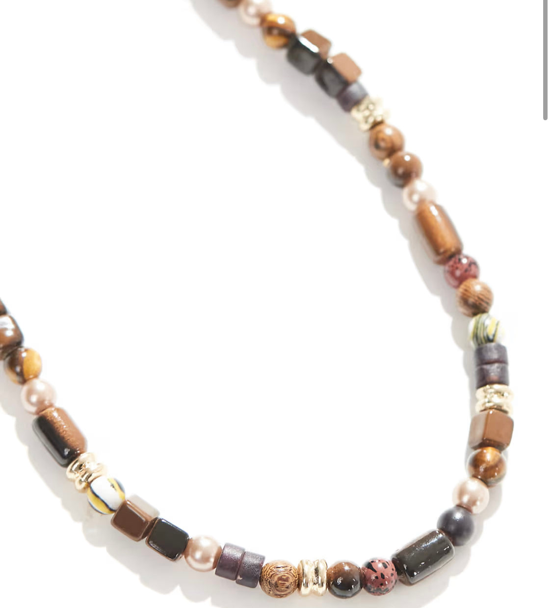 Brown Multibeaded  Necklace