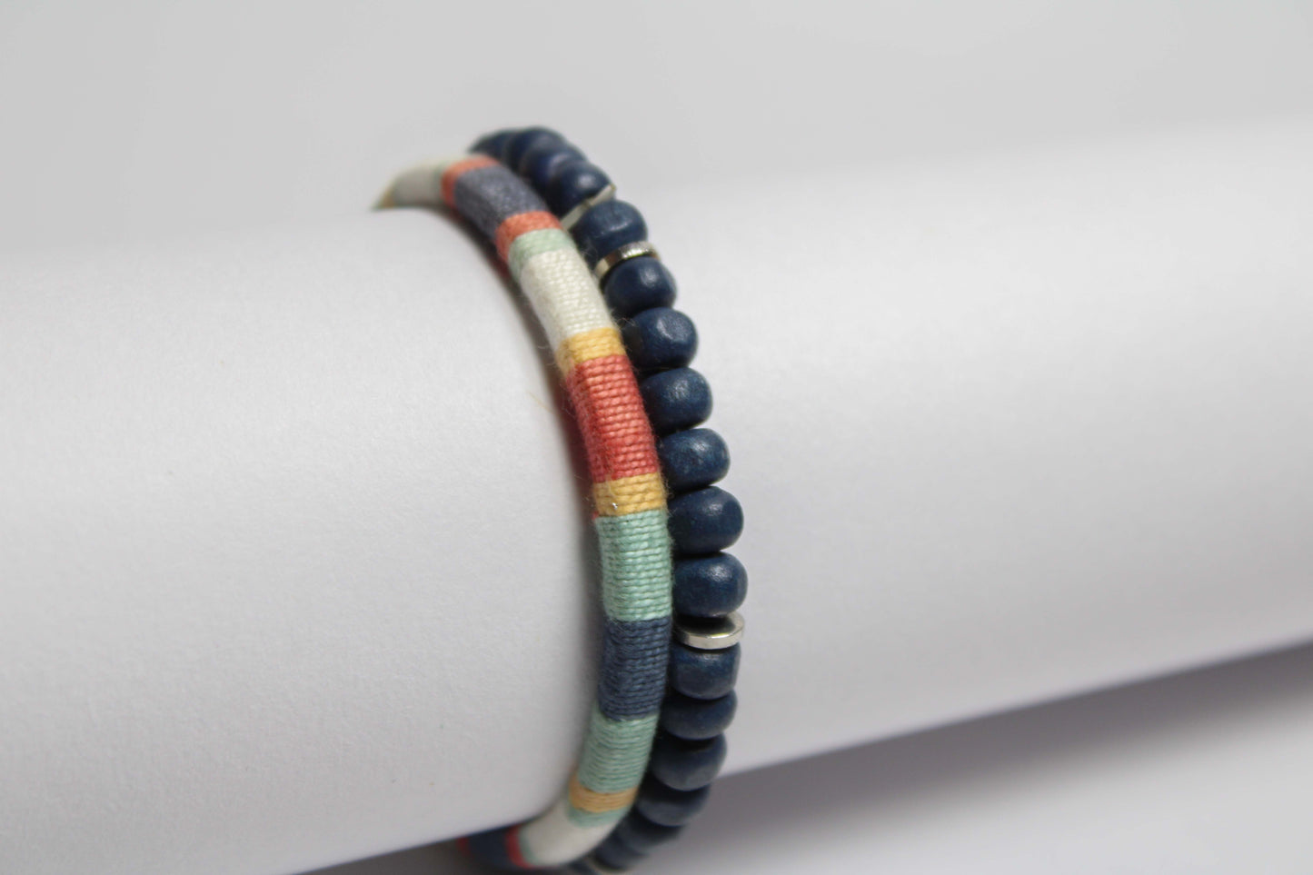 Woven Cosmic blue wrist bands.