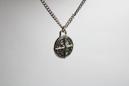 Silver Compass Necklace