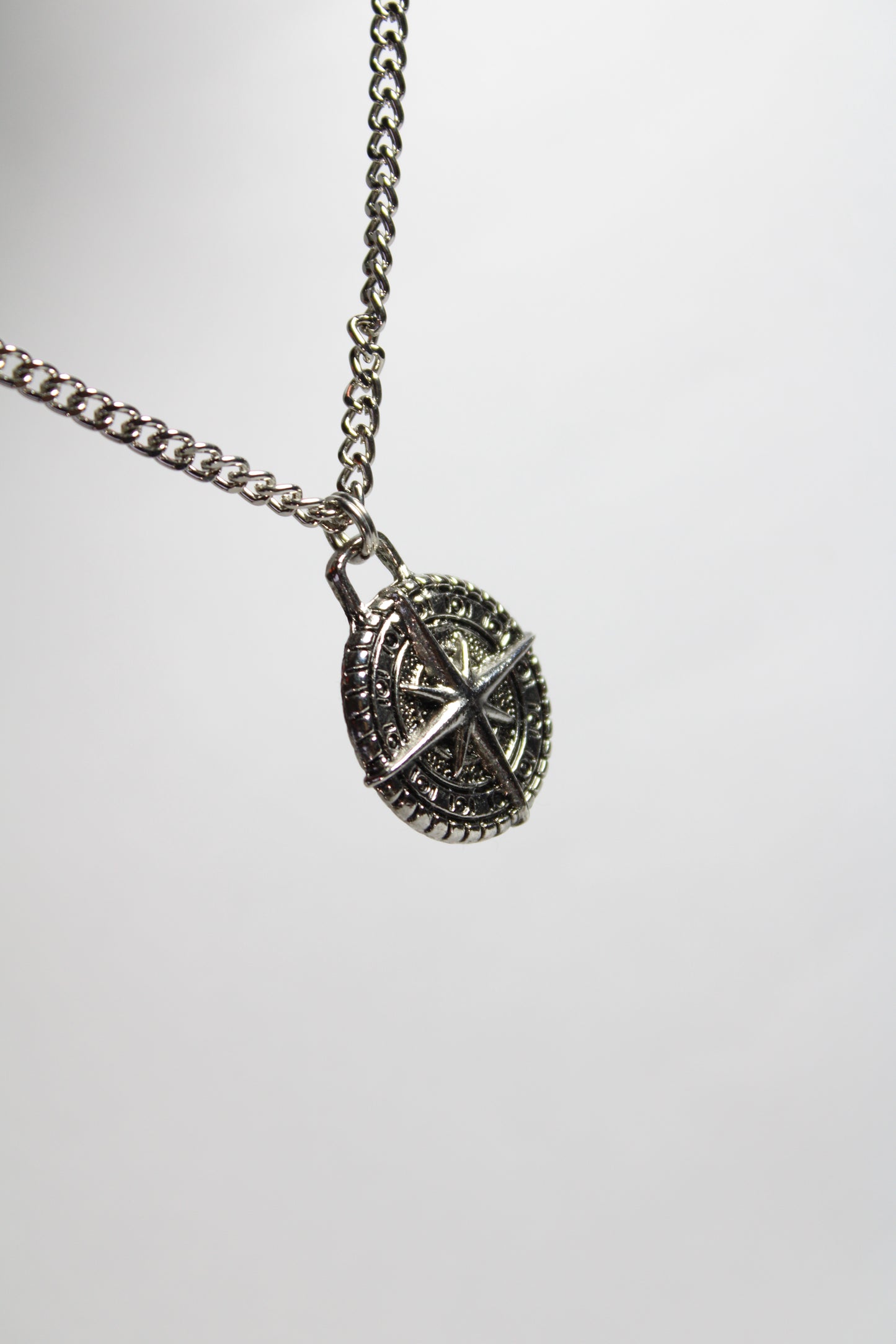 Silver Compass Necklace