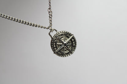 Silver Compass Necklace