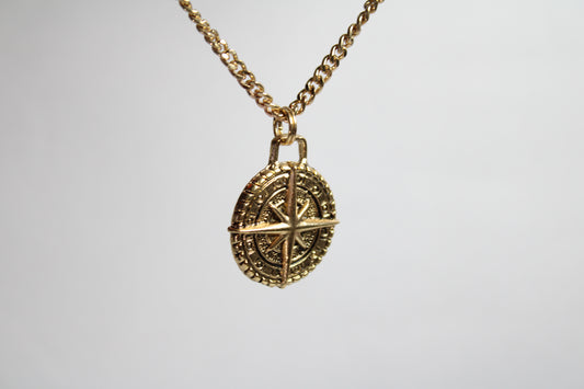 Gold Compass Necklace