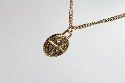 Gold Compass Necklace