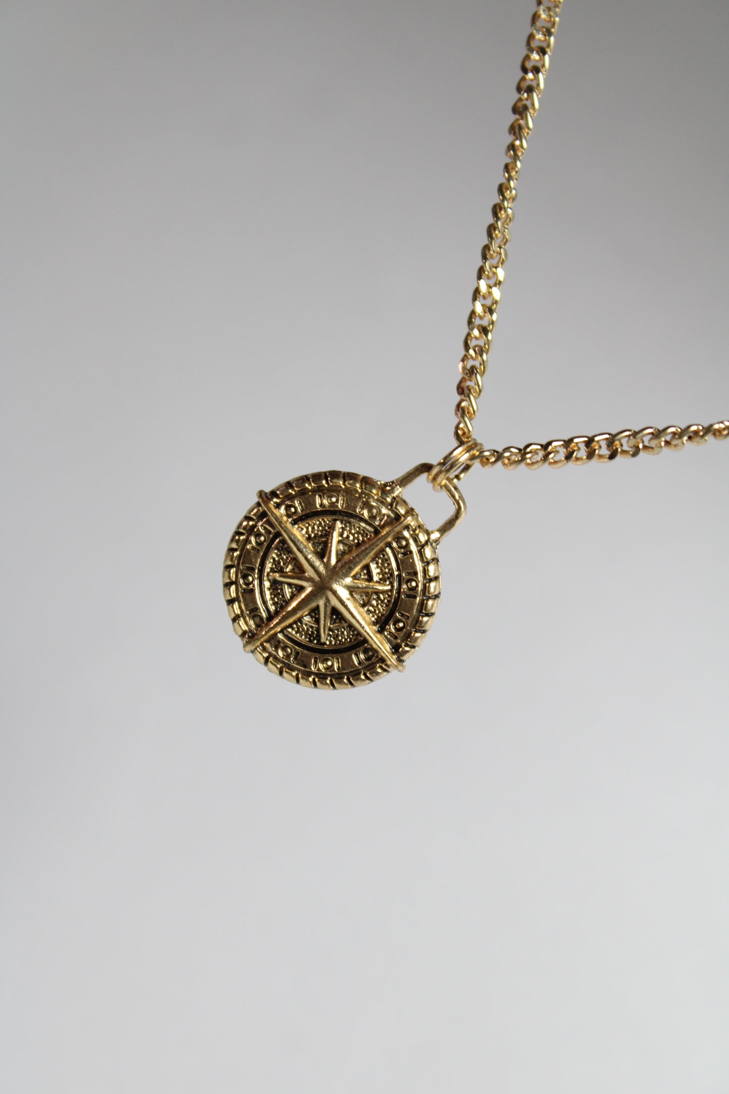 Gold Compass Necklace