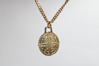 Gold Compass Necklace