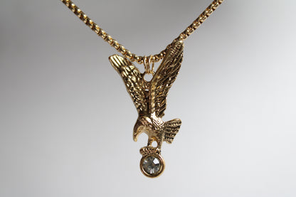 Gold eagle necklace