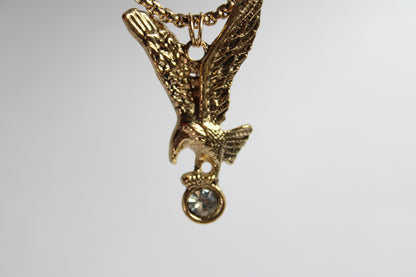 Gold eagle necklace