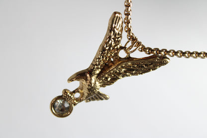 Gold eagle necklace