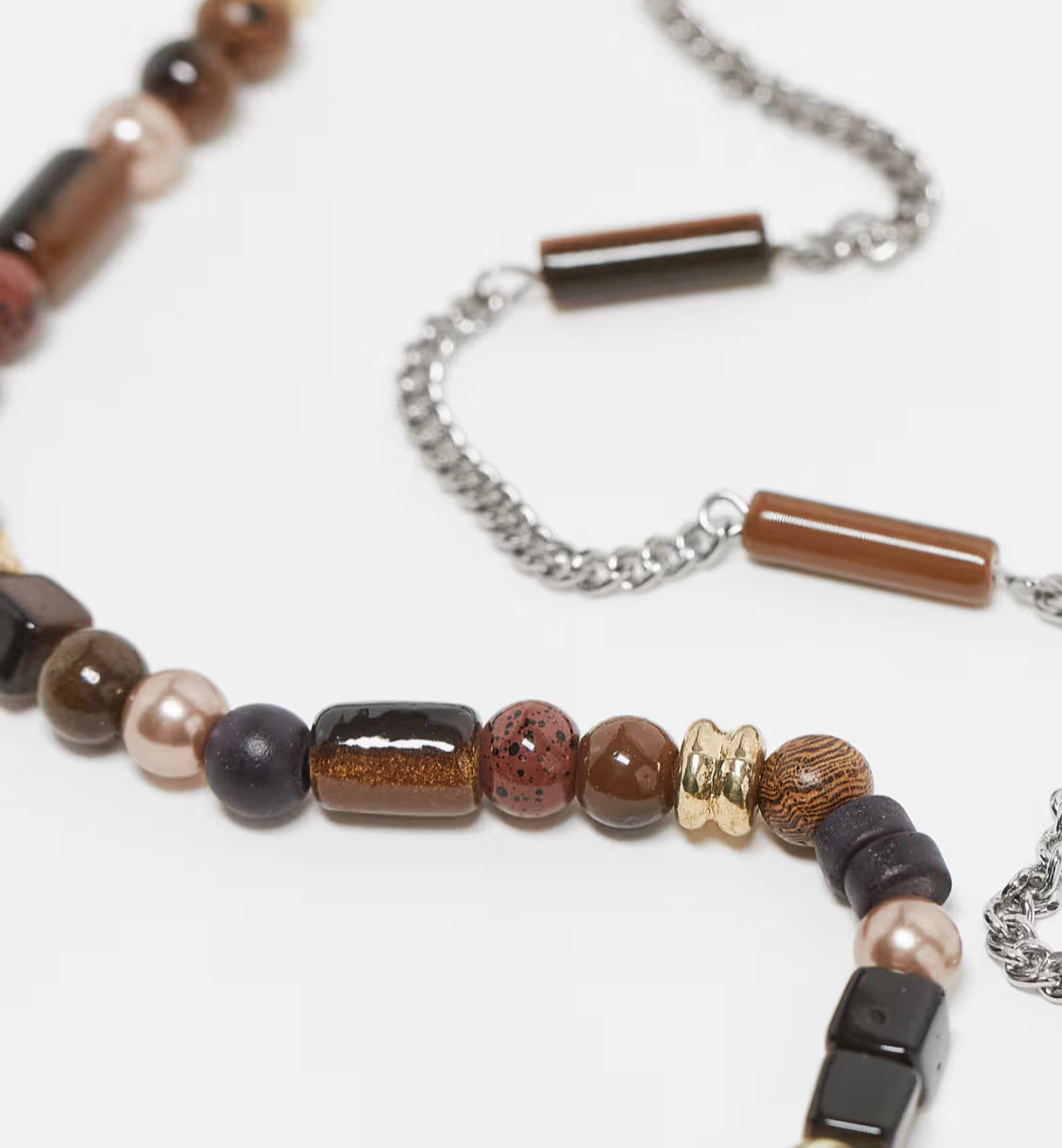 Brown Multibeaded Necklace