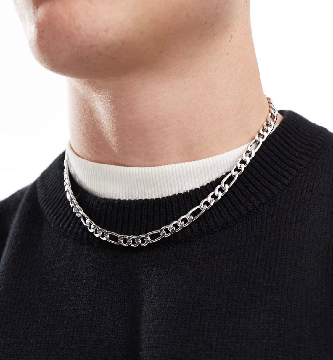 Silver Figaro chain