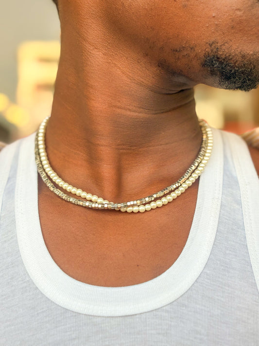 Sterling Ivory Layered Necklace