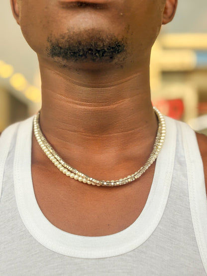 Sterling Ivory Layered Necklace