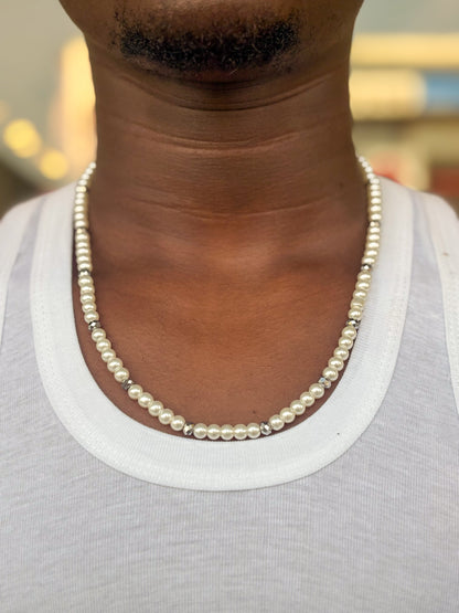 Silver Pearl Necklace