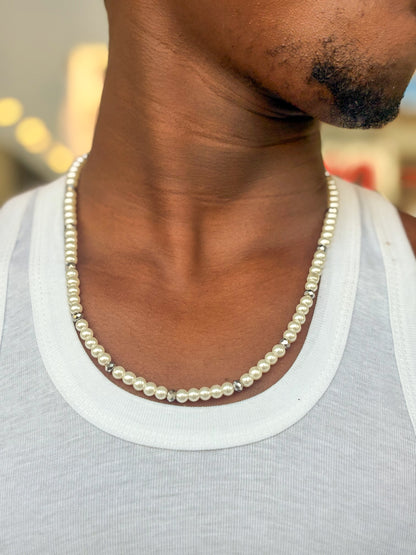 Silver Pearl Necklace