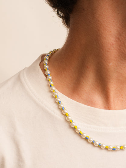 Blue and yellow Candy Necklace