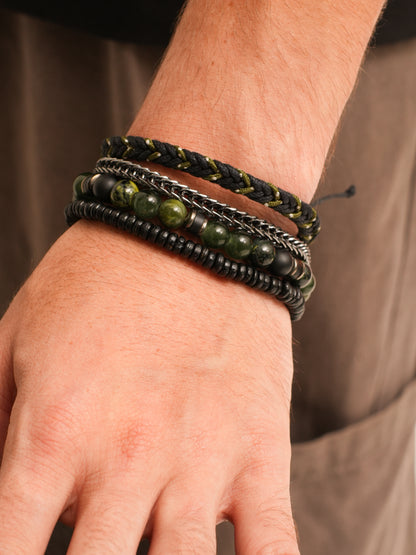 4 layer Green Bracelet