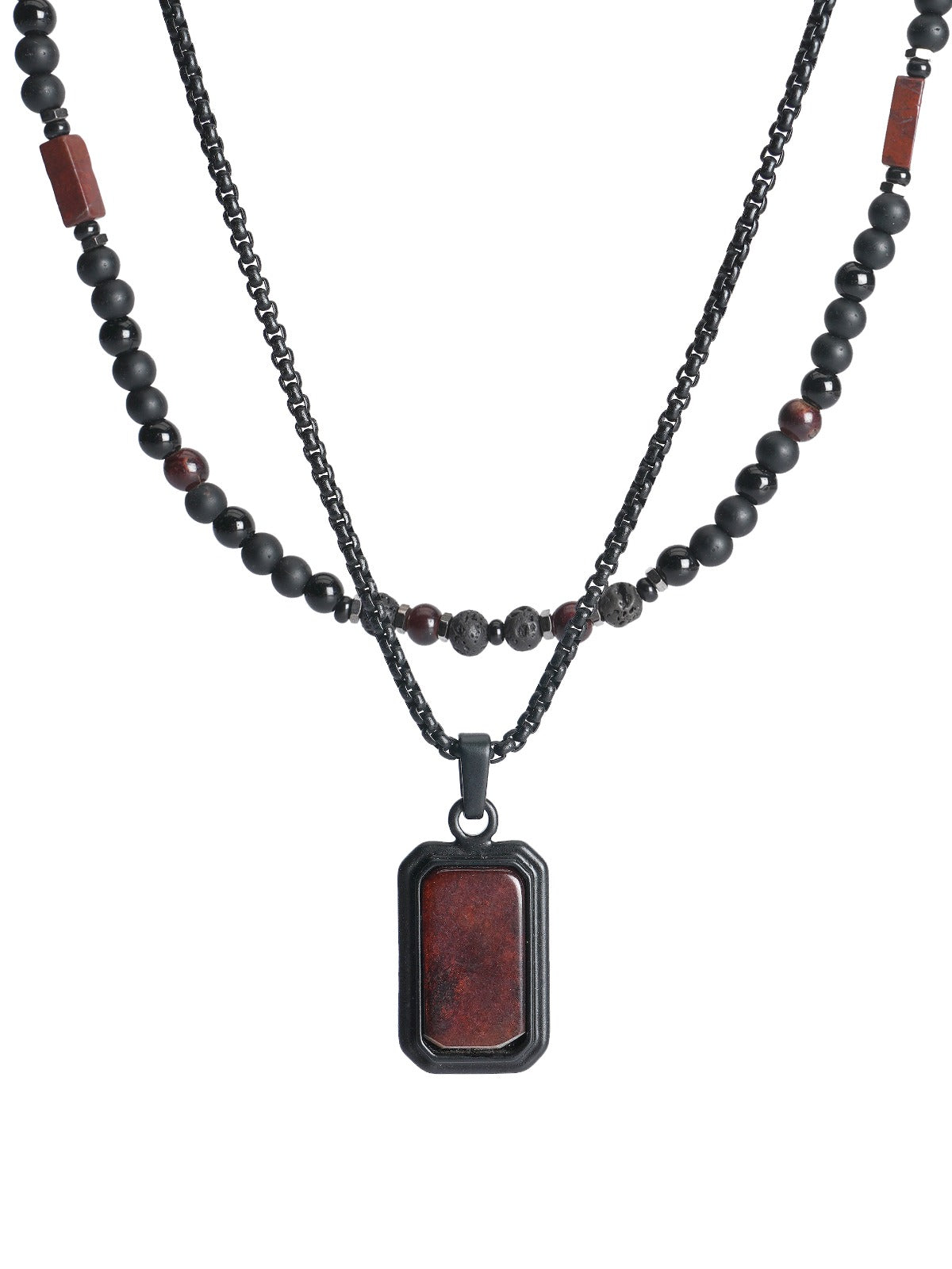 Raven Stone Layered Chain
