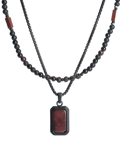 Raven Stone Layered Chain