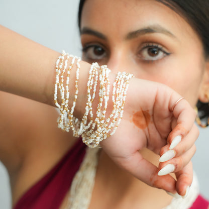 Snowline charm beaded bracelet