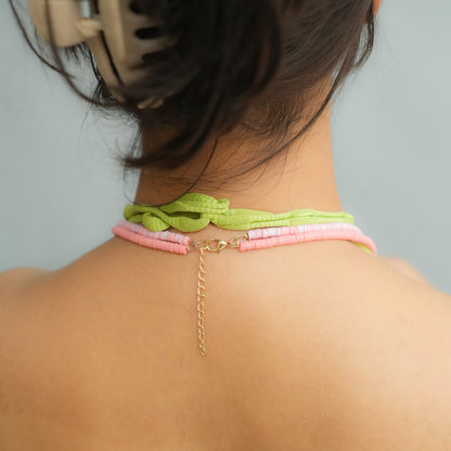 Blush Cascade beaded necklace